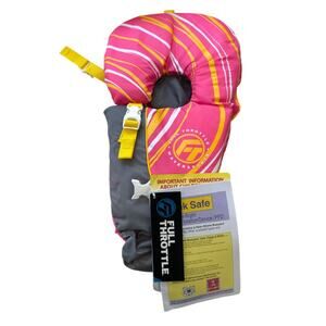 Full Throttle Watersports Pink Infant Baby Safe Life Jacket Vest 0-30lbs NEW